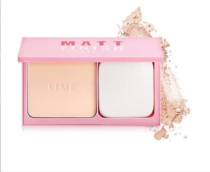 LIME MATT FINISH POWDER PACT_makeup_ cosmetics_